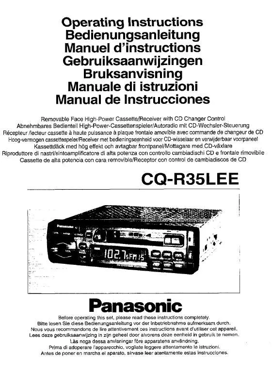 Mode d'emploi PANASONIC CQ-R35L