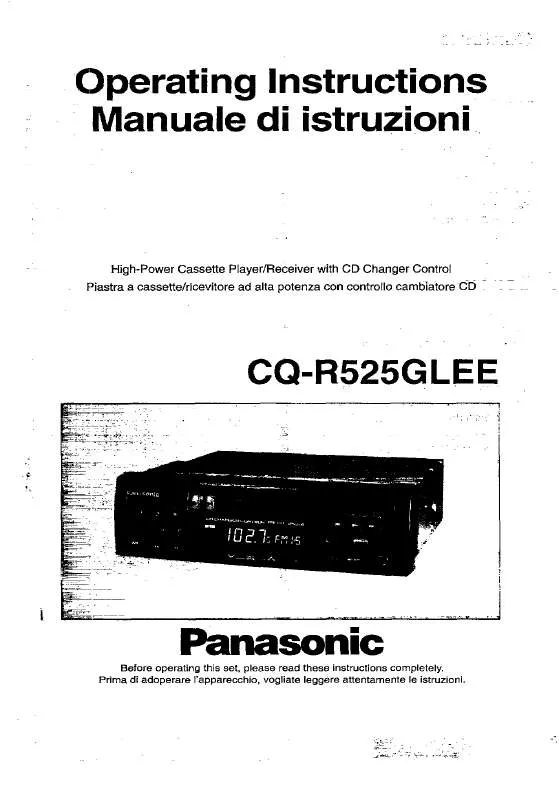 Mode d'emploi PANASONIC CQ-R525GL