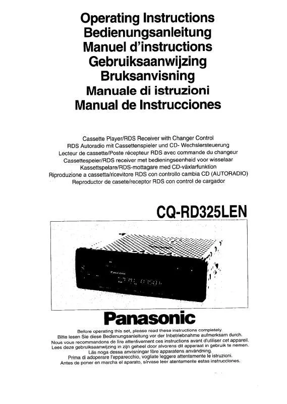 Mode d'emploi PANASONIC CQ-RD325LEN