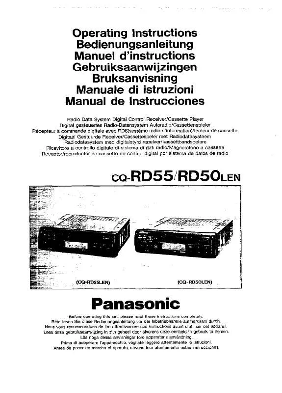 Mode d'emploi PANASONIC CQ-RD50L