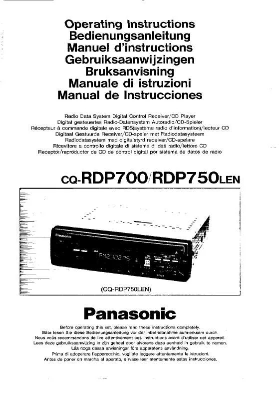 Mode d'emploi PANASONIC CQ-RDP75OL