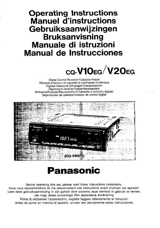 Mode d'emploi PANASONIC CQ-V10E