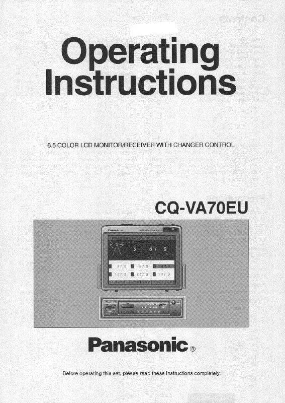 Mode d'emploi PANASONIC CQ-VA70EU