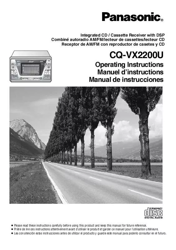 Mode d'emploi PANASONIC CQ-VX2200U