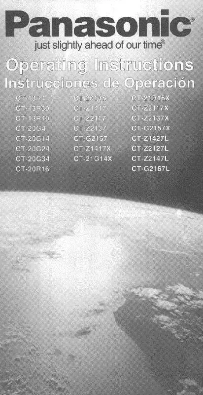Mode d'emploi PANASONIC CT-20G34A