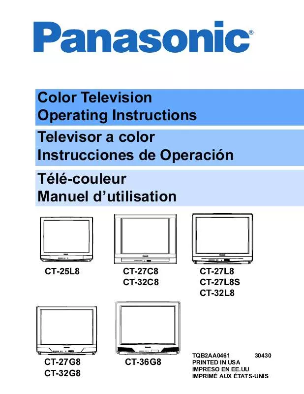 Mode d'emploi PANASONIC CT-25L8