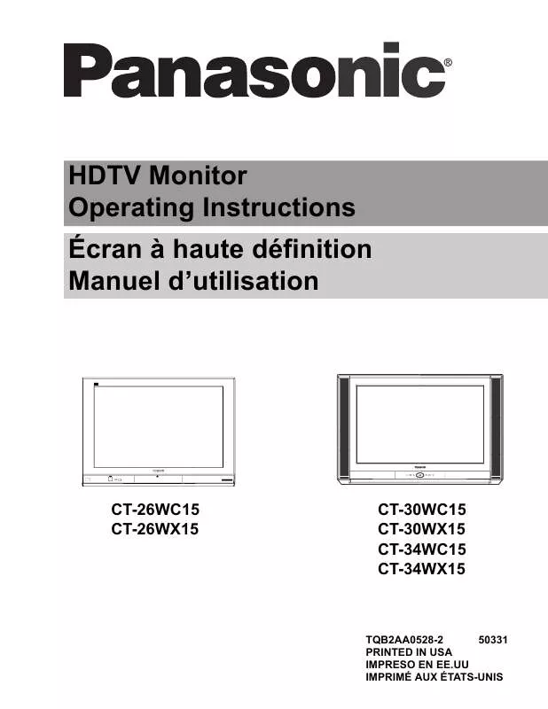 Mode d'emploi PANASONIC CT-26WC15