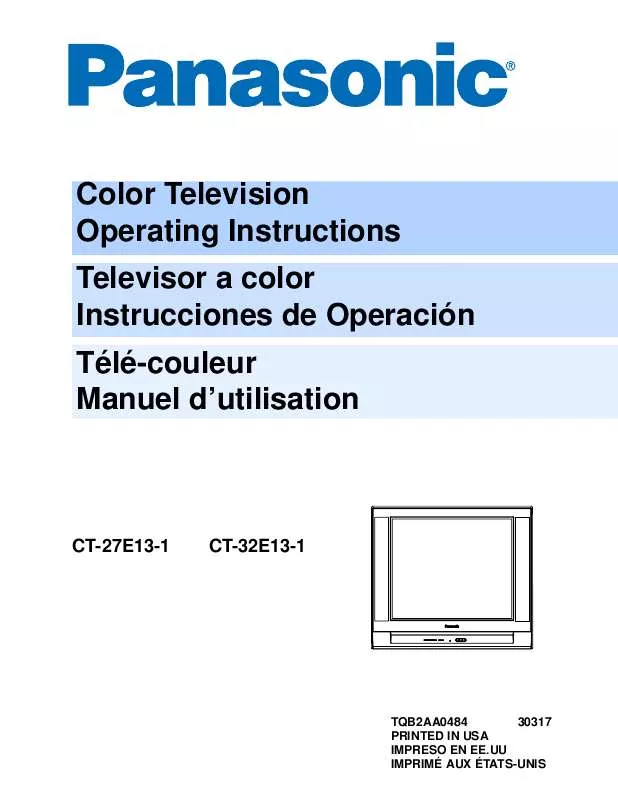 Mode d'emploi PANASONIC CT-27E131G