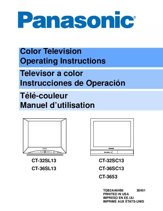 Mode d'emploi PANASONIC CT-32SC13