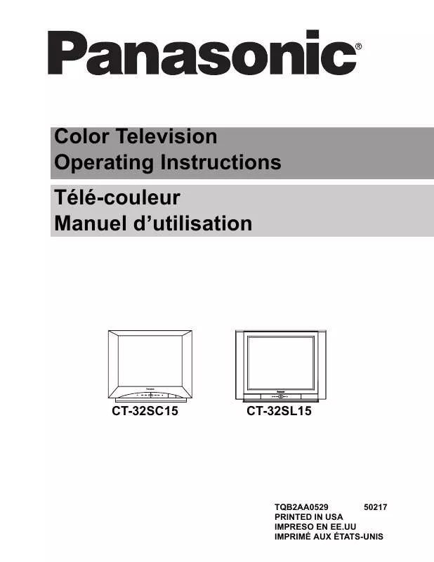 Mode d'emploi PANASONIC CT-32SL15N