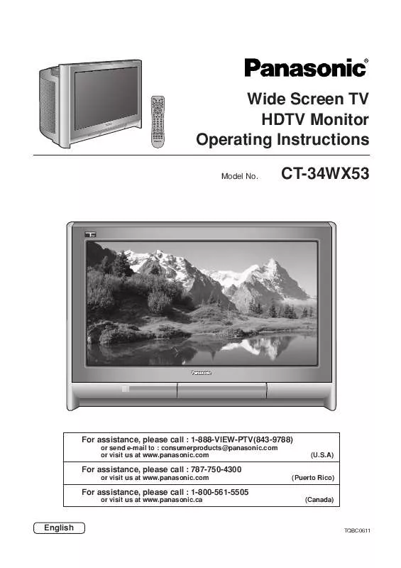 Mode d'emploi PANASONIC CT-34WX53