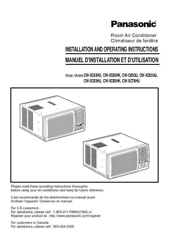 Mode d'emploi PANASONIC CW-C83GU