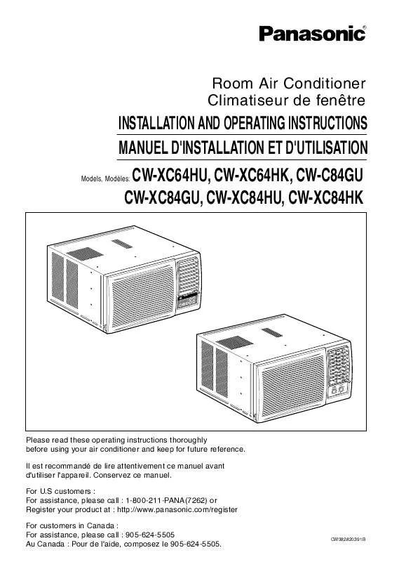 Mode d'emploi PANASONIC CW-C84GU