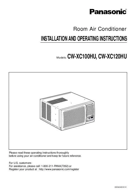 Mode d'emploi PANASONIC CW-XC100HU