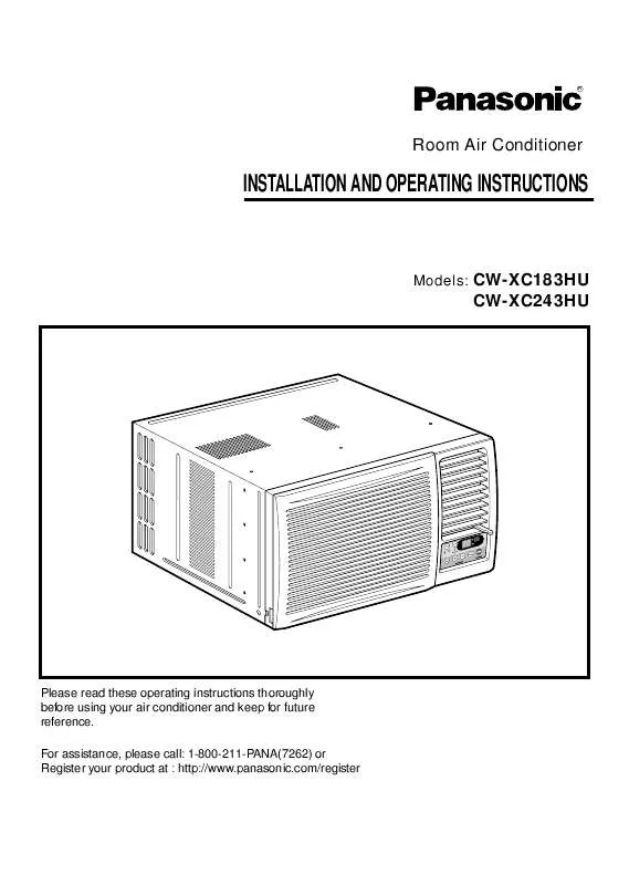 Mode d'emploi PANASONIC CW-XC183HU