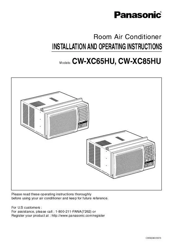 Mode d'emploi PANASONIC CW-XC65HU