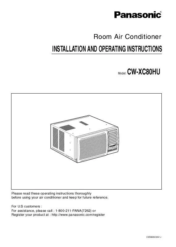 Mode d'emploi PANASONIC CW-XC80HU