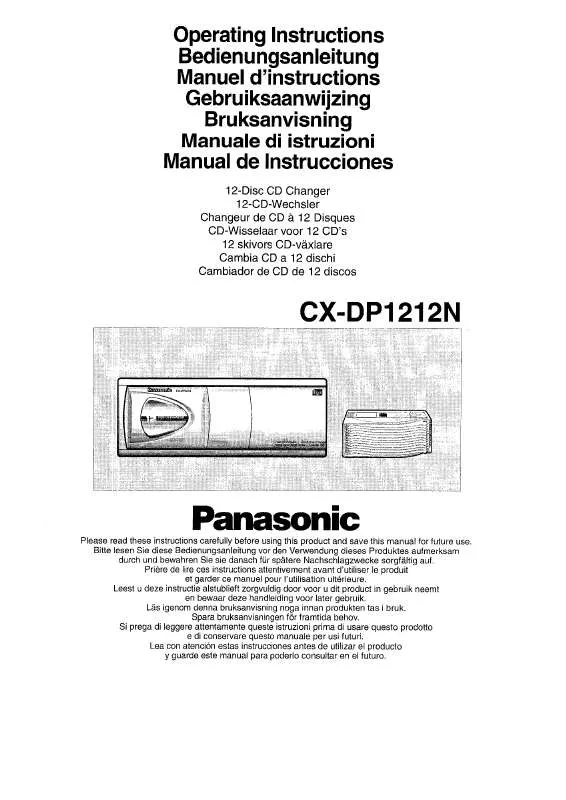 Mode d'emploi PANASONIC CX-DP1212