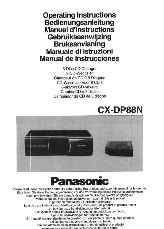 Mode d'emploi PANASONIC CX-DP88