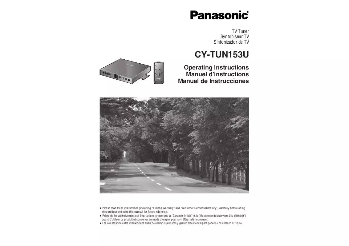 Mode d'emploi PANASONIC CY-TUN153