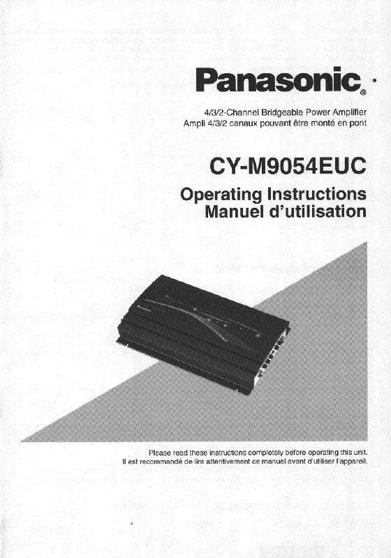 Mode d'emploi PANASONIC CY-M9054EUC