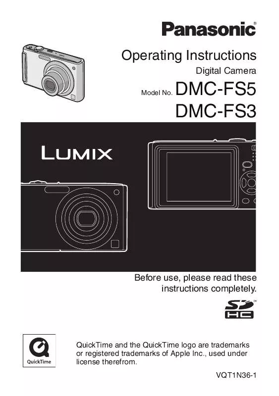 Mode d'emploi PANASONIC LUMIX DMC-FS3