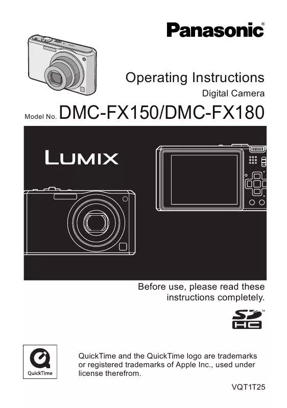 Mode d'emploi PANASONIC LUMIX DMC-FX180