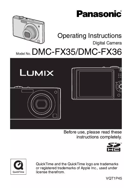 Mode d'emploi PANASONIC LUMIX DMC-FX35