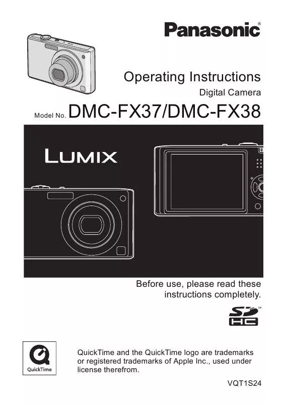 Mode d'emploi PANASONIC LUMIX DMC-FX38