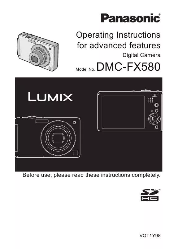 Mode d'emploi PANASONIC LUMIX DMC-FX580