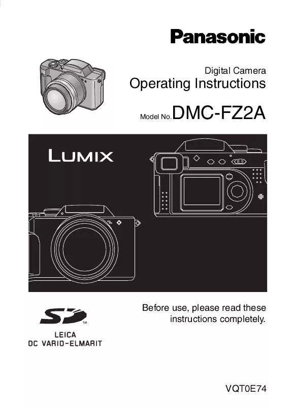 Mode d'emploi PANASONIC LUMIX DMC-FZ2A