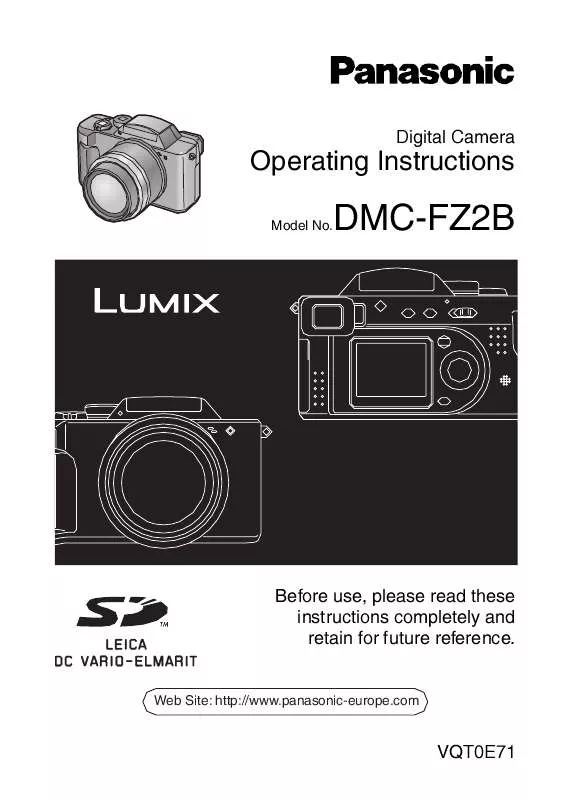 Mode d'emploi PANASONIC LUMIX DMC-FZ2B