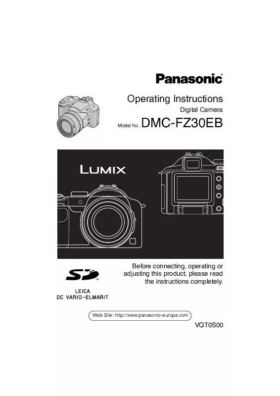 Mode d'emploi PANASONIC LUMIX DMC-FZ30EB