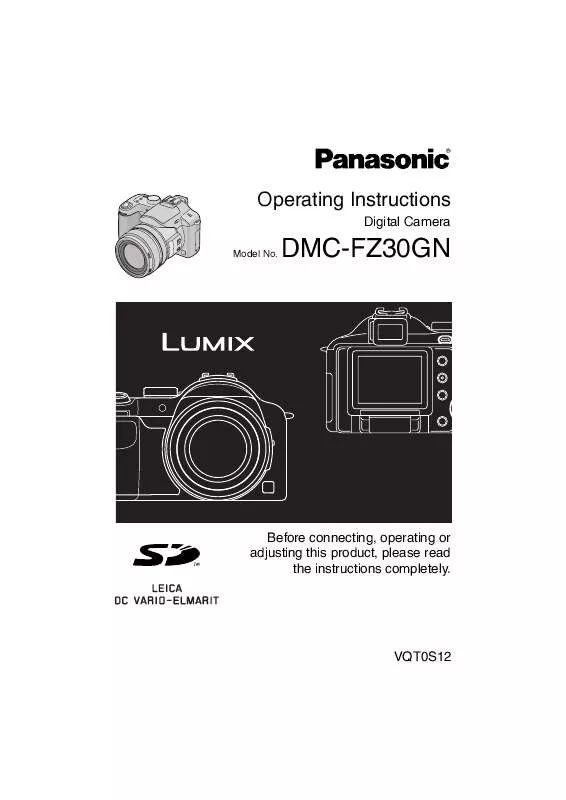 Mode d'emploi PANASONIC LUMIX DMC-FZ30GN