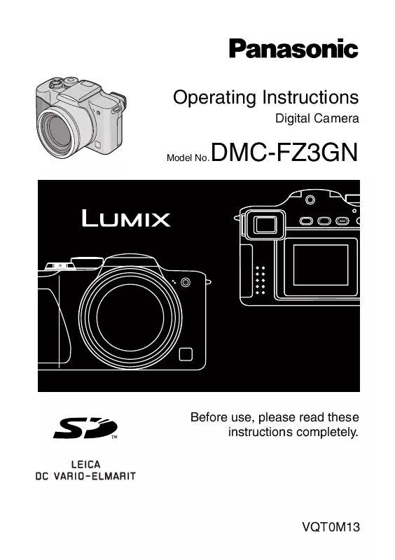 Mode d'emploi PANASONIC LUMIX DMC-FZ3GN