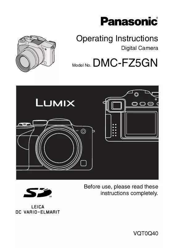 Mode d'emploi PANASONIC LUMIX DMC-FZ5GN