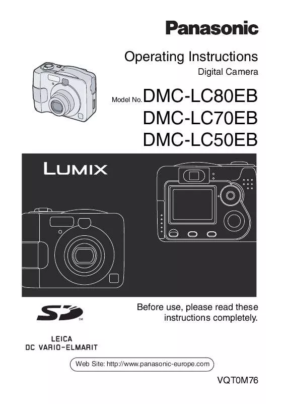 Mode d'emploi PANASONIC LUMIX DMC-LC80EB