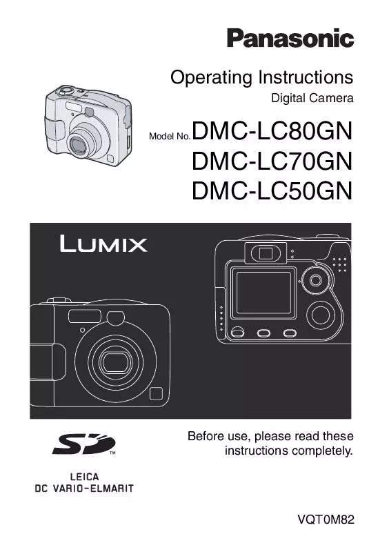 Mode d'emploi PANASONIC LUMIX DMC-LC80GN