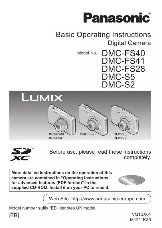 Mode d'emploi PANASONIC DMC-S2