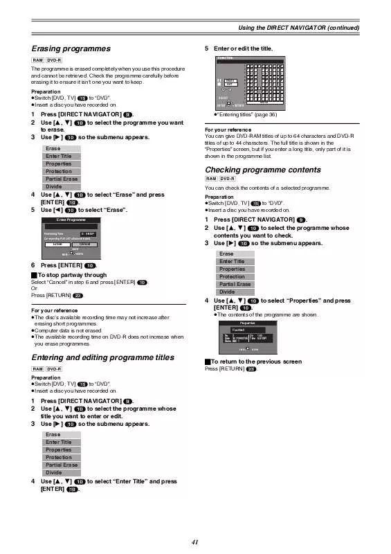 Mode d'emploi PANASONIC DMR-E30