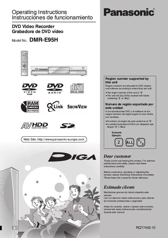 Mode d'emploi PANASONIC DMR-E95HEG