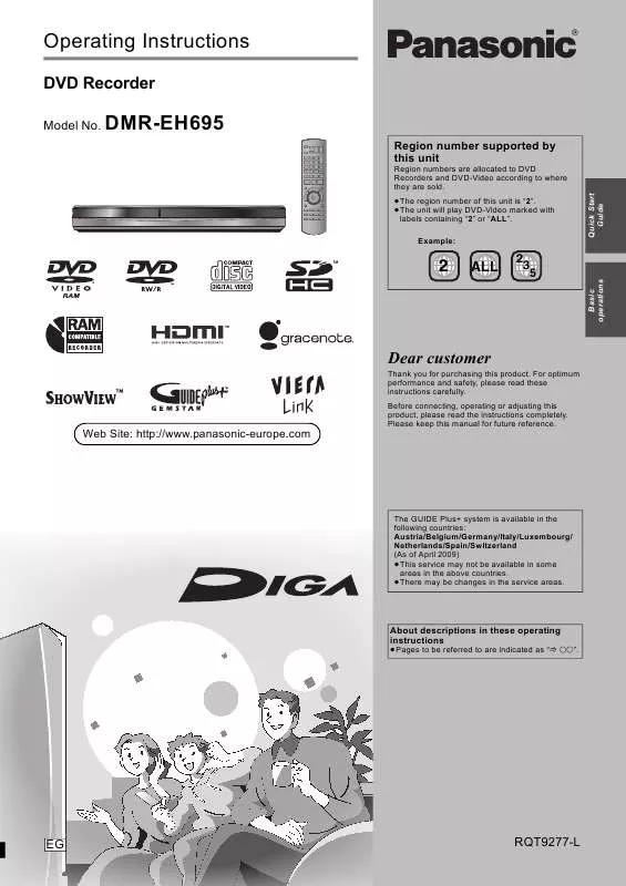 Mode d'emploi PANASONIC DMR-EH695