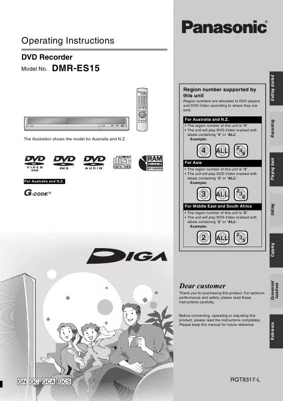 Mode d'emploi PANASONIC DMR-ES15