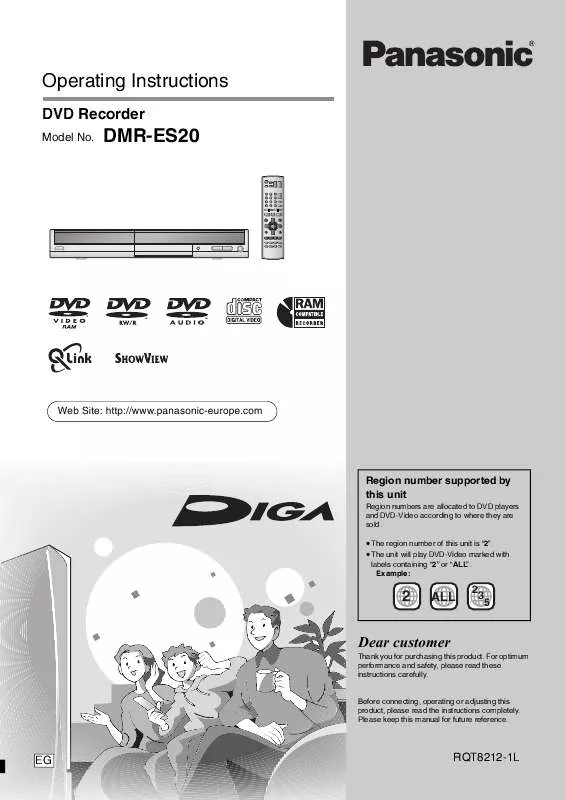 Mode d'emploi PANASONIC DMR-ES20