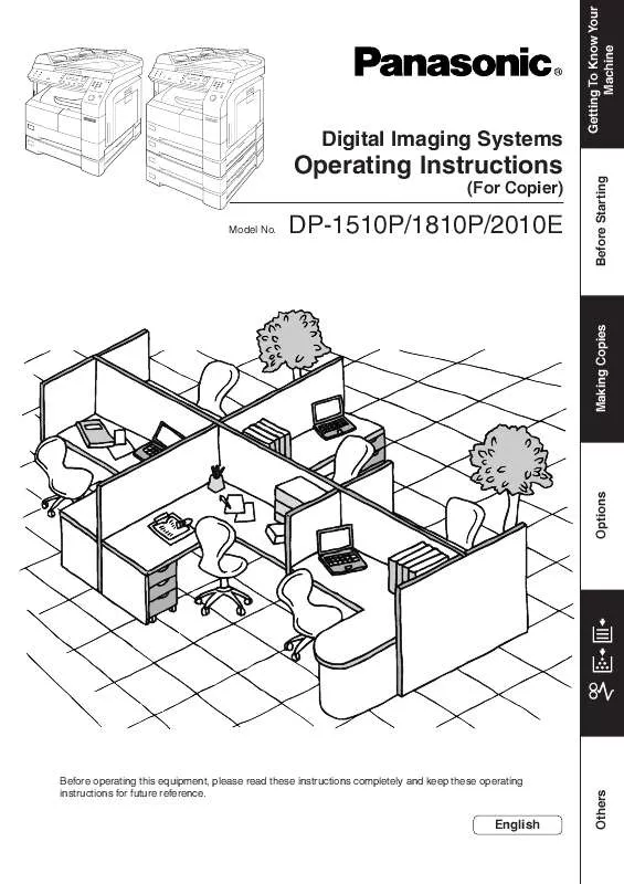 Mode d'emploi PANASONIC DP-1510