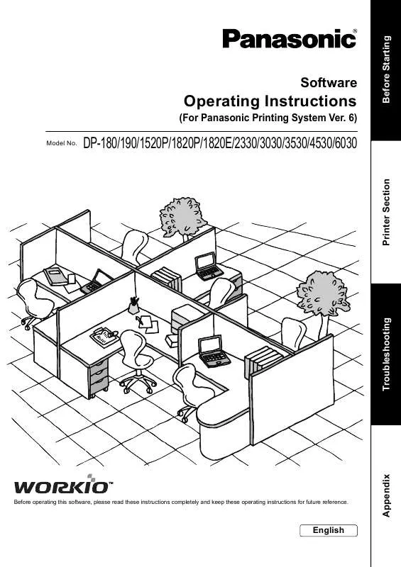 Mode d'emploi PANASONIC DP-180