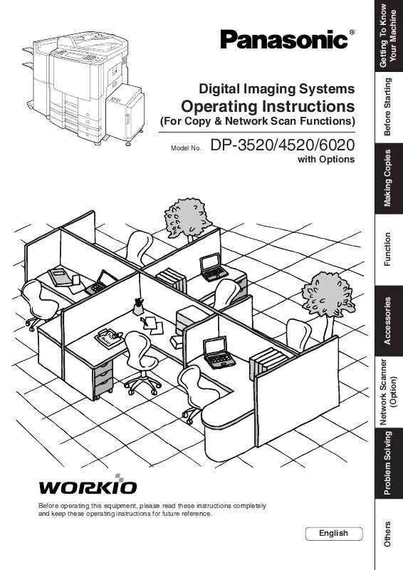 Mode d'emploi PANASONIC DP-3520 COPY