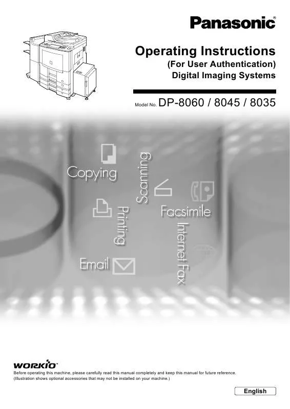 Mode d'emploi PANASONIC DP-8035