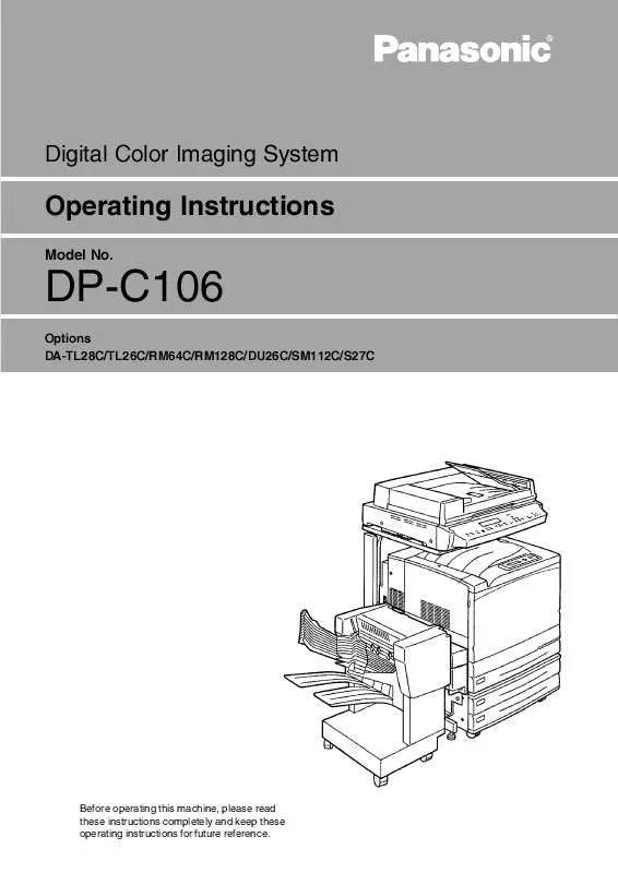 Mode d'emploi PANASONIC DP-C106