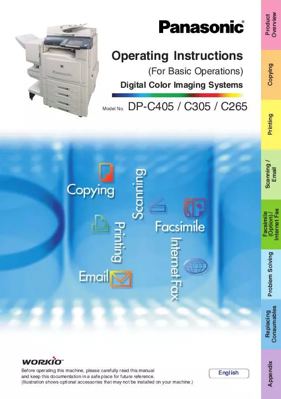 Mode d'emploi PANASONIC DP-C265